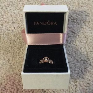 Pandora Rose Gold Princess Ring
